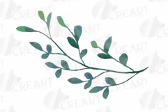 Watercolor bridal flowers on summer berry colors clip art Product Image 15