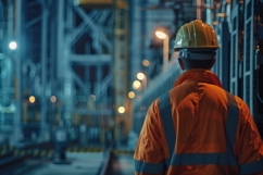 Worker in a Safety Helmet Background Wallpaper Product Image 1