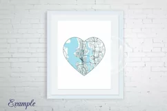Seattle WA city road map SVG in a heart Product Image 3