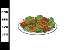 Fresh vegetable salad with lettuce carrots tomatoes and bell Product Image 1