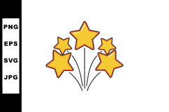 Yellow stars burst celebration graphic vector illustration f Product Image 1