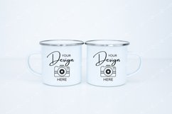 Mug Mockup Blank White Enamel Coffee Cup Camp Simple Modern Product Image 1