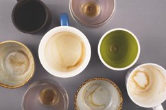 Several empty cups of coffee. Product Image 1