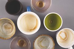 Several empty cups of coffee. Product Image 1