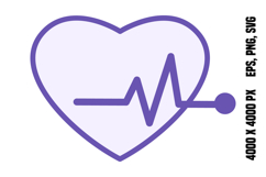 Colored Heartbeat Icon Product Image 1