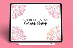 Floral Corner Stamp - Procreate Brush Product Image 1