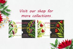 Flowers in folk style drawn with watercolor 7 Product Image 4