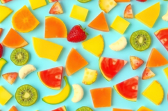 Colorful Fresh Fruits Background Product Image 1