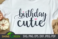 Birthday Girl SVG - Cutie DXF EPS PNG Product Image 1