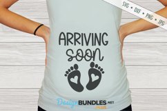 Arriving Soon Footprint SVG | Mommy to Be SVG Product Image 1