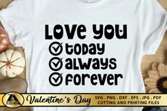 Valentines Day SVG Love Quotes SVG Love You SVG Cut files Product Image 2