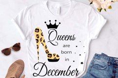 Decmber birthday Queen svg, Living My Best Life, Decmber Que Product Image 3