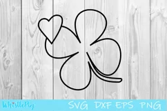 Shamrock Svg Shamrock Heart Svg Heart Shamrock St Patrick's Product Image 2