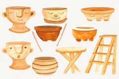 House plants, Boho home decor watercolor clipart Product Image 4