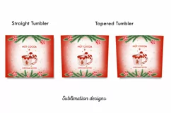 Cocoa Tumbler Sublimation,Skinny tumbler wrap design Product Image 3