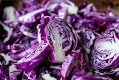 Fresh sliced purple cabbage closeup Product Image 1