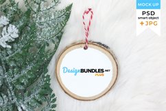 Christmas Wood Ornament Mockup | JPG and PSD smart object Product Image 1