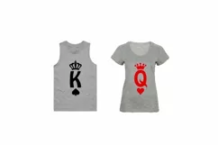 King and Queen Svg, Queen Crown Svg, Couple T Shirt Design Product Image 2