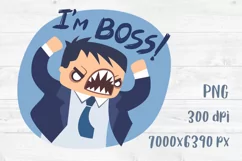 I am boss t shirt, gift for chief PNG file Sublimation art Product Image 1