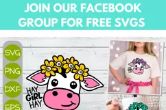 Hay Girl Hay - A Cute Cow Layered Cricut SVG Product Image 4