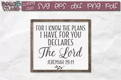 Jeremiah 29 SVG, For I know the plans I have for you SVG Product Image 1