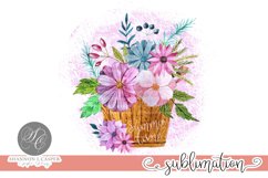 Spring Summer Watercolor Bouquet| Sublimation File Product Image 2