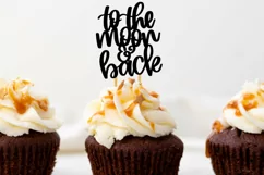 To the moon and back svg, cake topper svg, cake topper file Product Image 2
