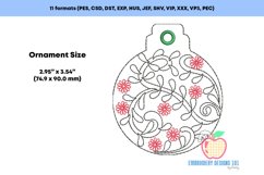 Christmas Ball with Flower Design ITH Ornament Product Image 2