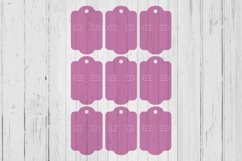 rounded top and bottom Earrings card template svg png ai fil Product Image 1