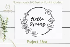 Cherry Blossom Wreath svg, Wedding Flowers SVG, Plum Blossom Product Image 5