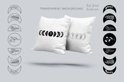 Moon phases svg, Celestial svg File, Floral moon svg Product Image 3