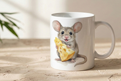 Mug sublimation cute mouse Product Image 2