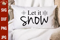 Let it snow svg, Christmas cut file, Winter snowflakes svg Product Image 1