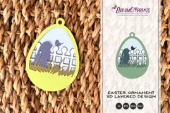 Easter SVG Ornament | Easter Bunny 3D Layered Design Product Image 4