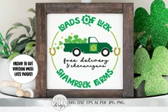 Loads Of Luck Truck SVG | St. Patrick's Day Sign SVG | Farmh Product Image 3