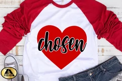 Chosen SVG Christian Quote SVG Valentines Heart SVG Cut file Product Image 2