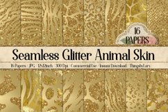 16 Seamless Gold Glitter Animal Skin Prints Digital Papers Product Image 1