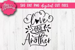 Love One Another - SVG DXF PNG Cut file and clipart Product Image 1