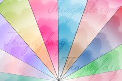 18 fairy ombre magical unicorn cloud digital papers Product Image 9
