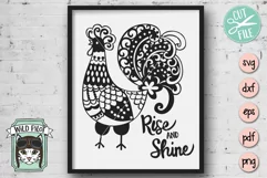 Rooster SVG Cut File, Rise And Shine SVG, Farm SVG Product Image 4