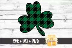 Shamrock - Buffalo Plaid - St Patrick's Day SVG PNG DXF Product Image 2