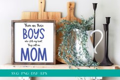 Mother's Day SVG, Mom of Boys SVG, Glowforge SVG, Laser SVG Product Image 1