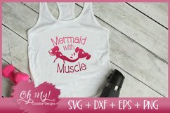 Mermaid With Muscle - SVG DXF EPS PNG Product Image 2