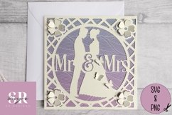 3D Mr &amp; Mrs card| Paper cutting | wedding card SVG Product Image 2