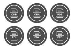 Set Of File Formats Icons Product Image 1