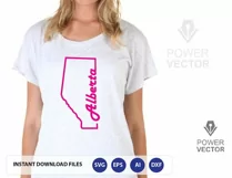 Alberta Province Svg, Alberta Canada Clip art, Alberta map shape Tshirt design dxf, png, eps, svg. Alberta cut file Product Image 3