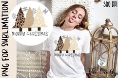 Christmas Tree Trio Sublimation | Leopard Holiday Png File Product Image 1