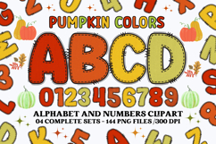 Fall Autumn Alphabet png clipart, fall autumn letters doodle Product Image 1