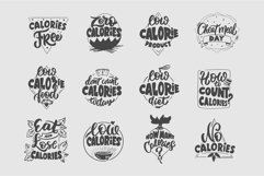 Low calories. Lettering phrases Product Image 2