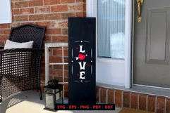 Valintines day. Love svg. Heart. Porch sign. Product Image 1